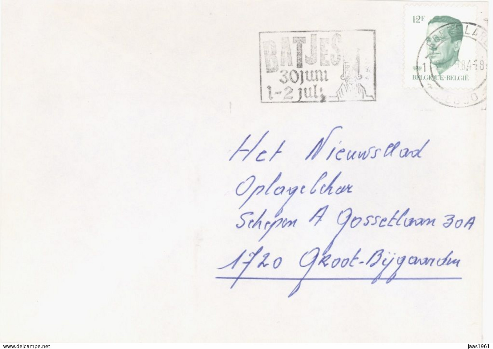 BELGIUM. POSTMARK ROESELARE - Other & Unclassified