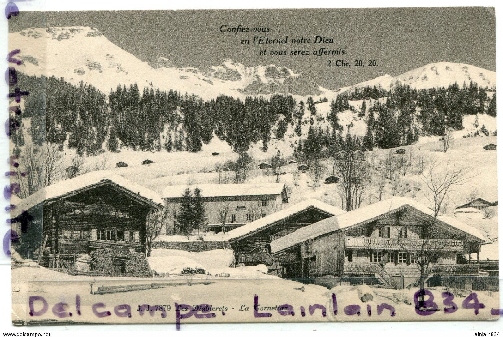 - 7879 - Les Diablerets, La Tornettaz, épaisse, Peu Courante, Chalets, écrite, 1902, 120ans.., TTBE, Scans. - Other & Unclassified