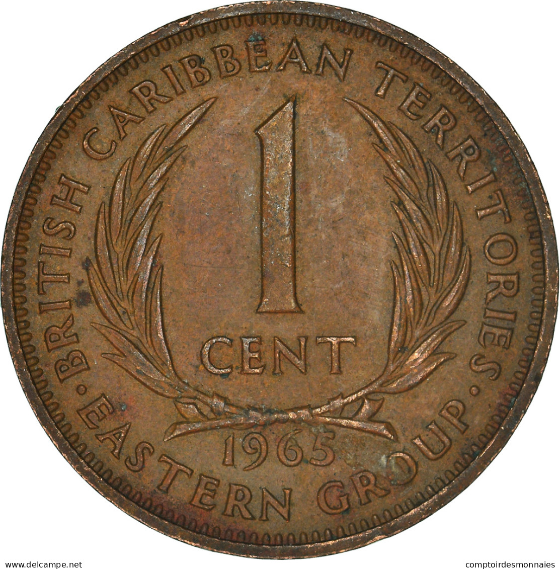 Monnaie, Territoires Britanniques Des Caraïbes, Cent, 1965 - Caribe Británica (Territorios Del)