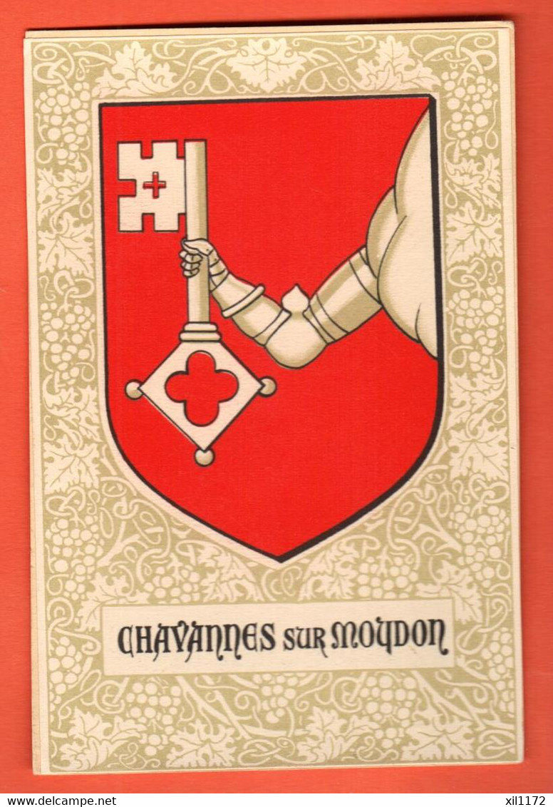 ZMK-12 Chavannes Sur Moudon Broye Vully Blason Armoiries Armorial Flammes Ecusson  Non Circulé - Moudon