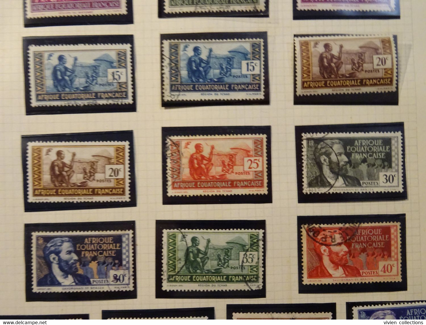 France Colonies Françaises AEF Afrique Equatoriale Française Séries N° 33 à 62, 77 à 86 (sauf 85) Et 193 Neufs Oblitérés - Used Stamps