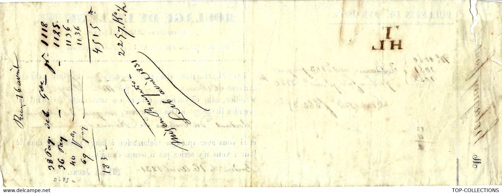 1831 LETTRE DE VOITURE ROULAGE TRANSPORT FLUVIAL Par Bateau   De Bordeaux « Lille Jeune » En Provenance D’Orléans - Italy