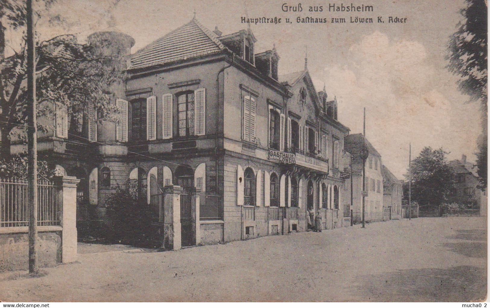 68 - HABSHEIM - GRAND RUE ET RESTAURANT DU LION - Habsheim