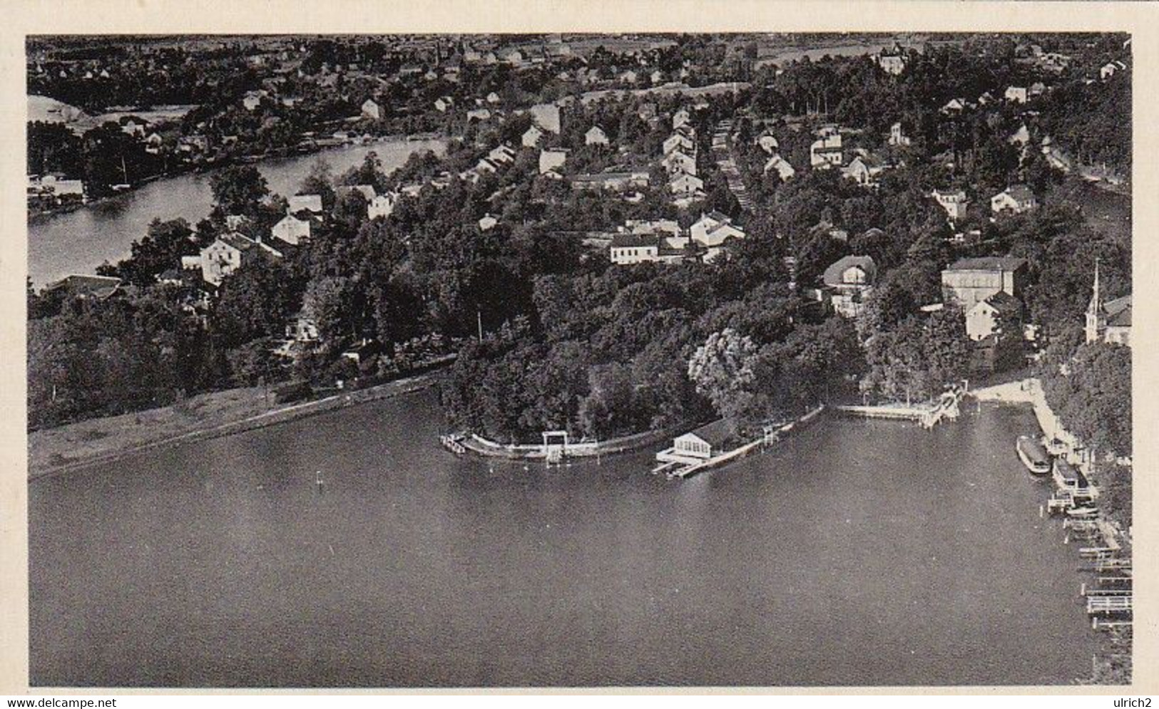 AK Woltersdorf - Woltersdorfer Schleuse Mit Flakensee - Fliegeraufnahme - Ca. 1930 (59936) - Woltersdorf