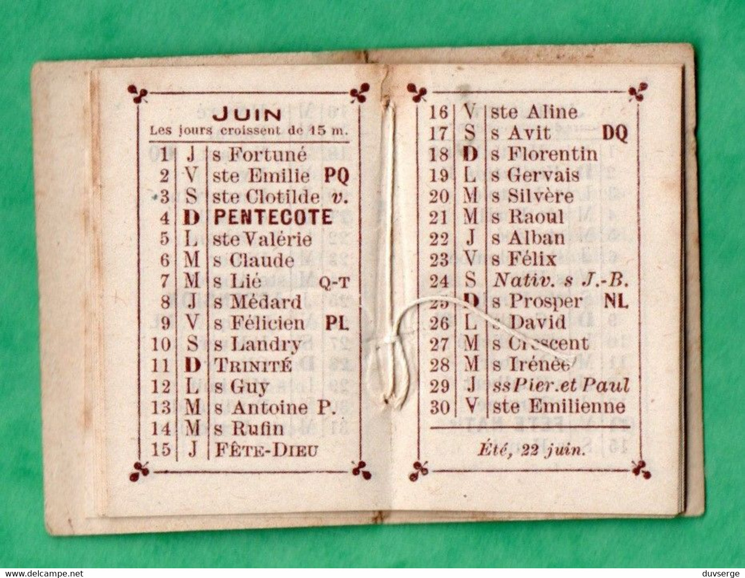 Mini Calendrier 1922 Pub De La Maison Delamare à Yvetot 24 Pages (format 3,5cm X 5cm) Pelurage Sur L ' Image 6 Scans - Petit Format : 1921-40