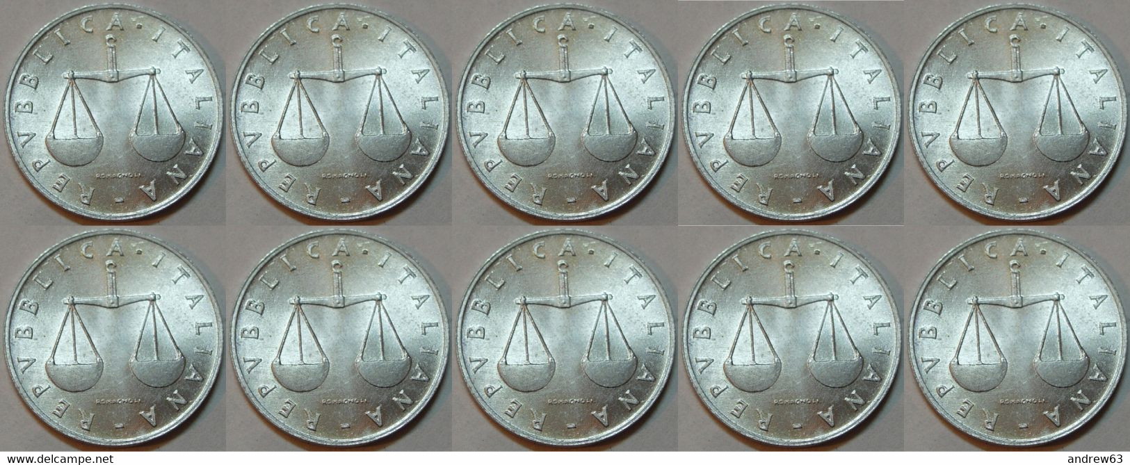 Lire 1 1955 - FDC/Unc Da Rotolino/from Roll 10 Monete/10 Coins - 1 Lira