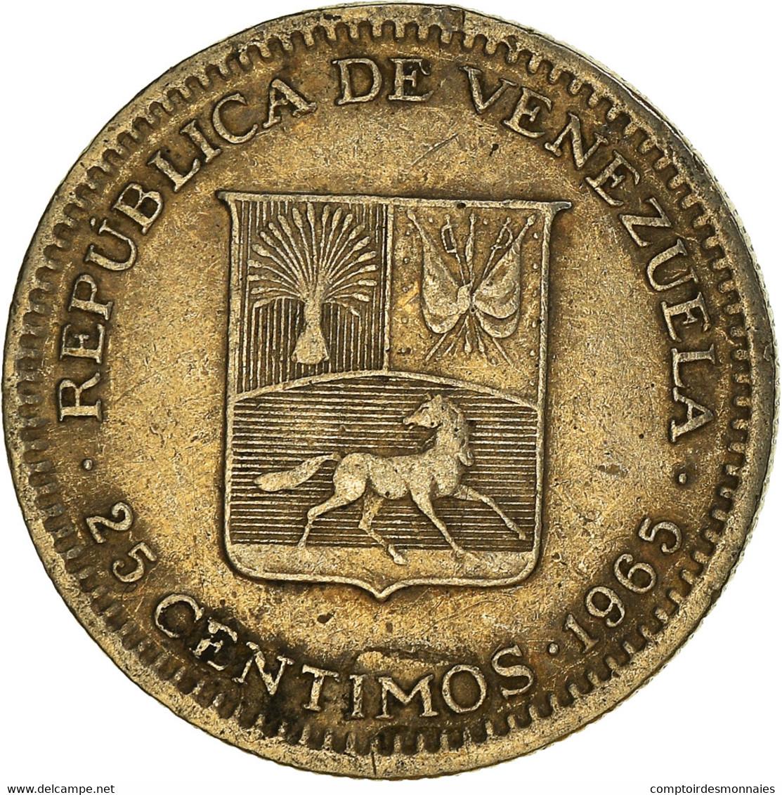 Monnaie, Venezuela, 25 Centimos, 1965 - Venezuela