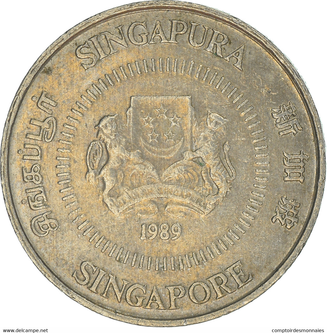 Monnaie, Singapour, 10 Cents, 1989 - Singapour