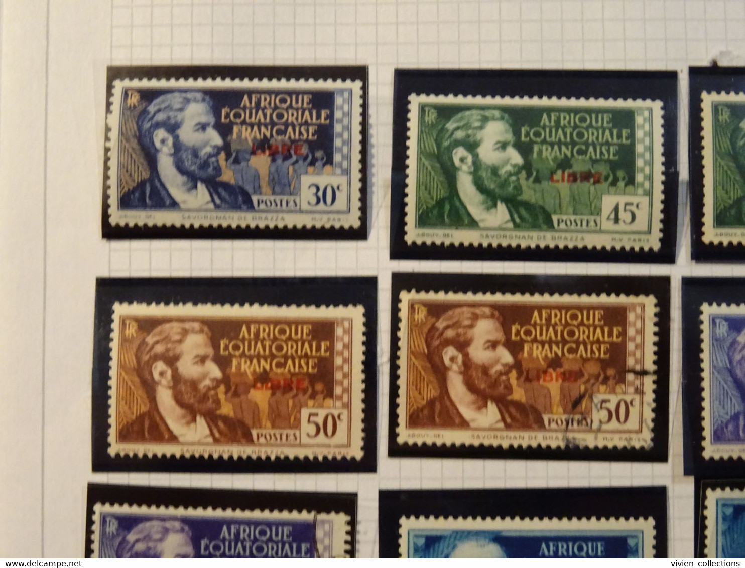 France Colonies Françaises AEF Afrique Equatoriale Française France Libre N° 129 à 132 Et 134 à 138 N*/** Ou Oblitérés - Used Stamps