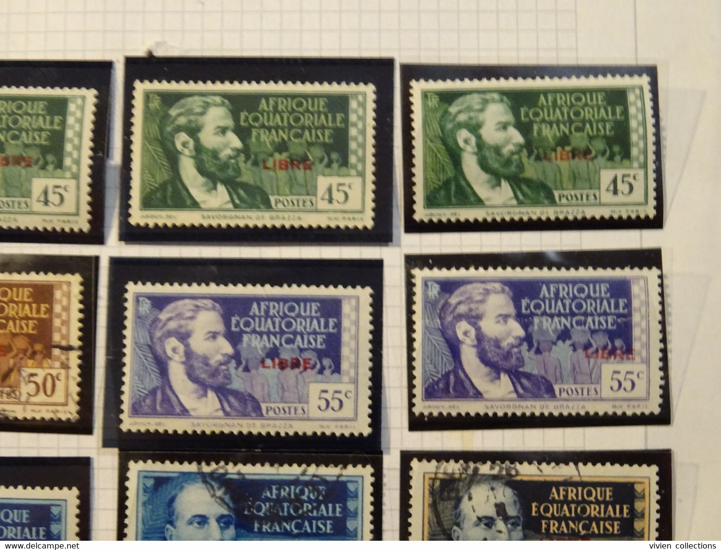 France Colonies Françaises AEF Afrique Equatoriale Française France Libre N° 129 à 132 Et 134 à 138 N*/** Ou Oblitérés - Used Stamps