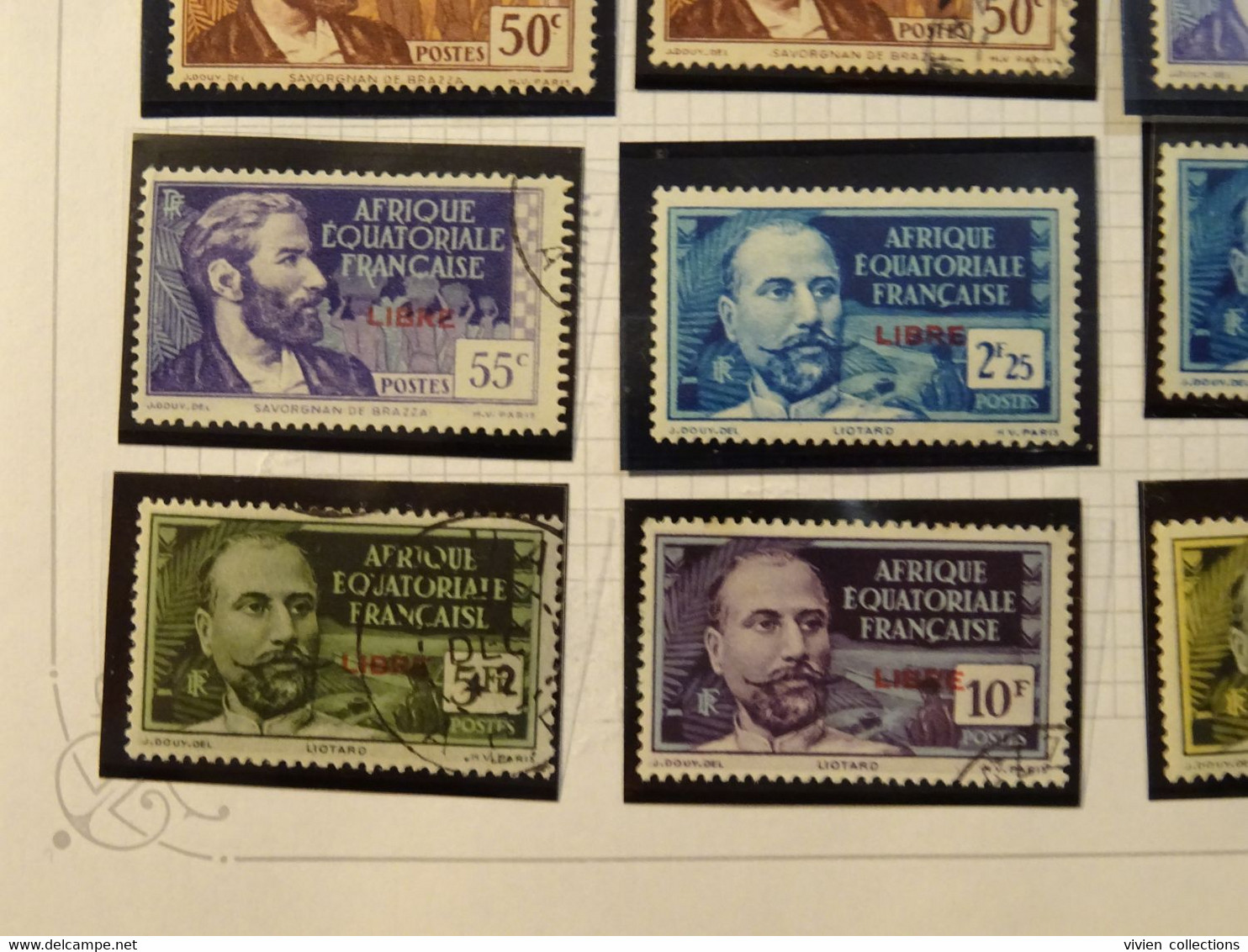 France Colonies Françaises AEF Afrique Equatoriale Française France Libre N° 129 à 132 Et 134 à 138 N*/** Ou Oblitérés - Used Stamps