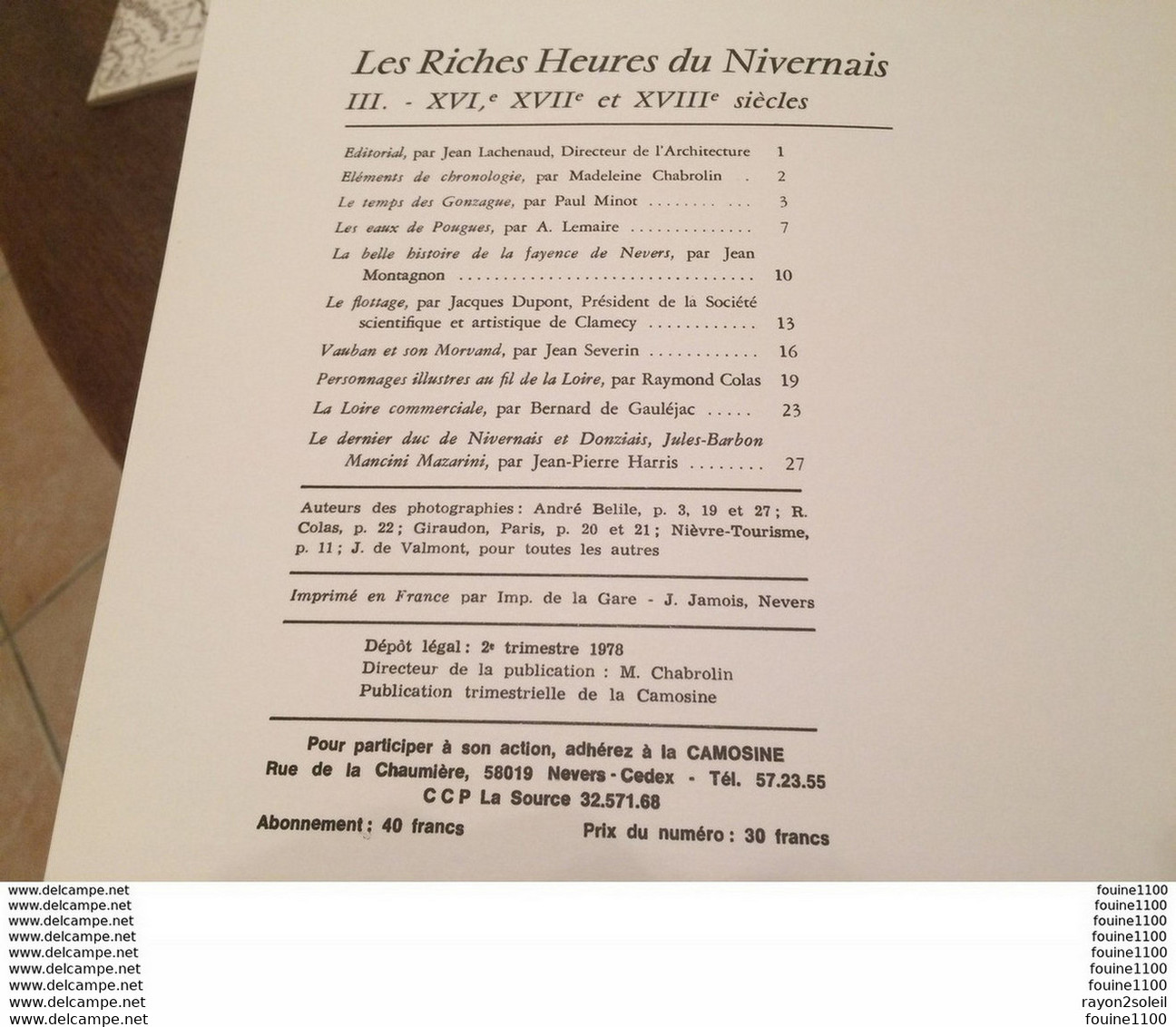 LES ANNALES DES PAYS NIVERNAIS NIEVRE LA CAMOSINE N°20  Pougues Les Eaux / Le Flottage Du Bois à Clamecy Etc.. - Bourgogne