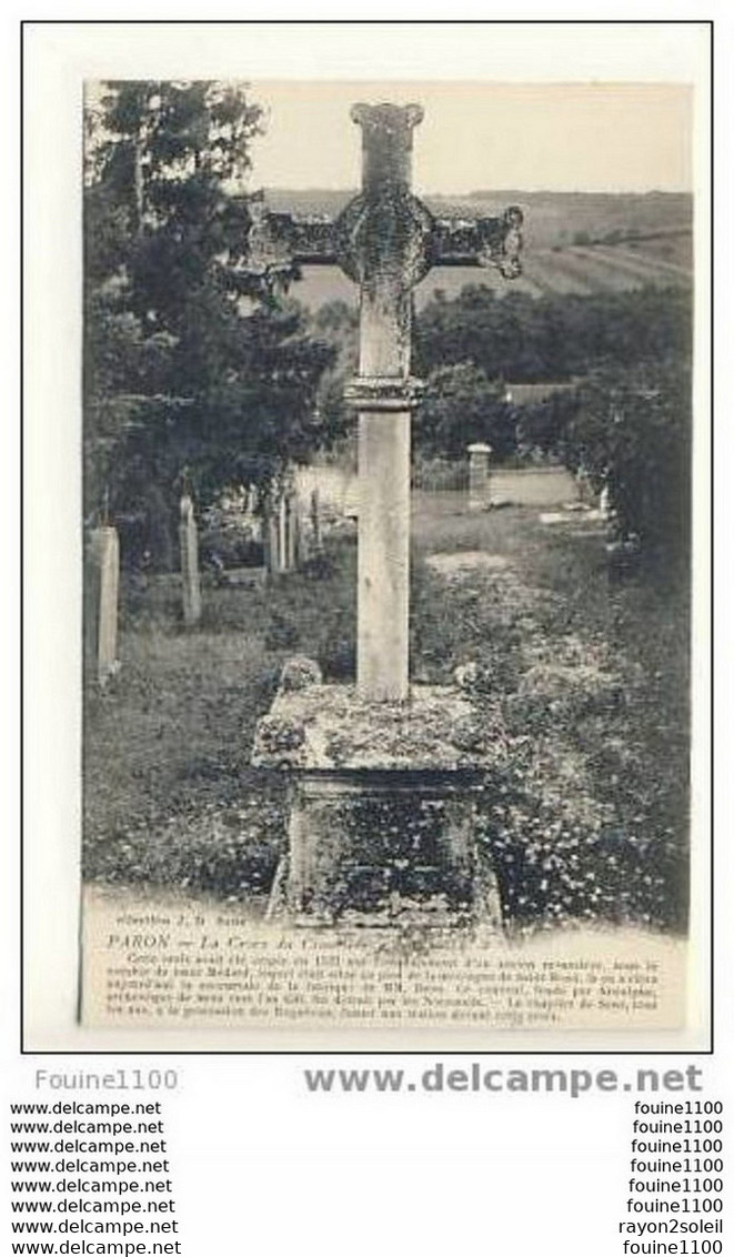 Carte De Paron La Croix Du Cimetière - Paron