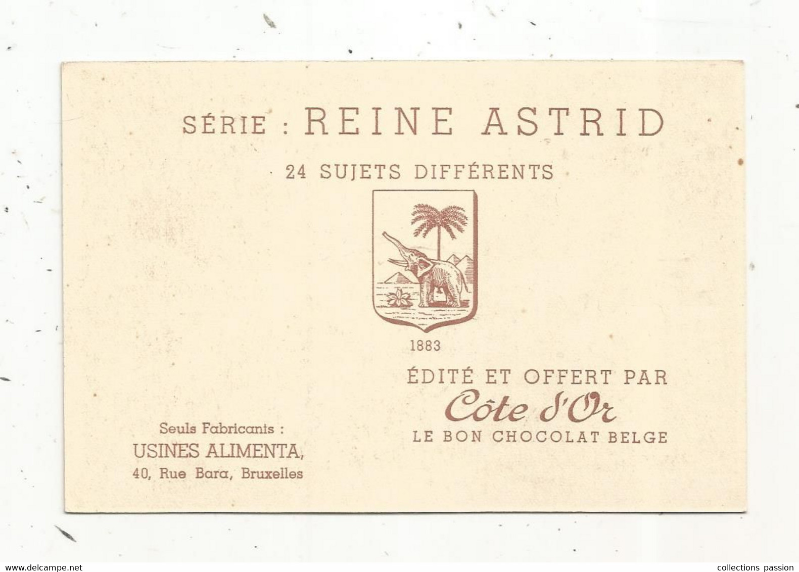 Chromo , CHOCOLAT COTE D'OR ,série : REINE ASTRID, N° 10, Inauguration Du Premier Tronçon Du Canal Albert,1934 - Côte D'Or