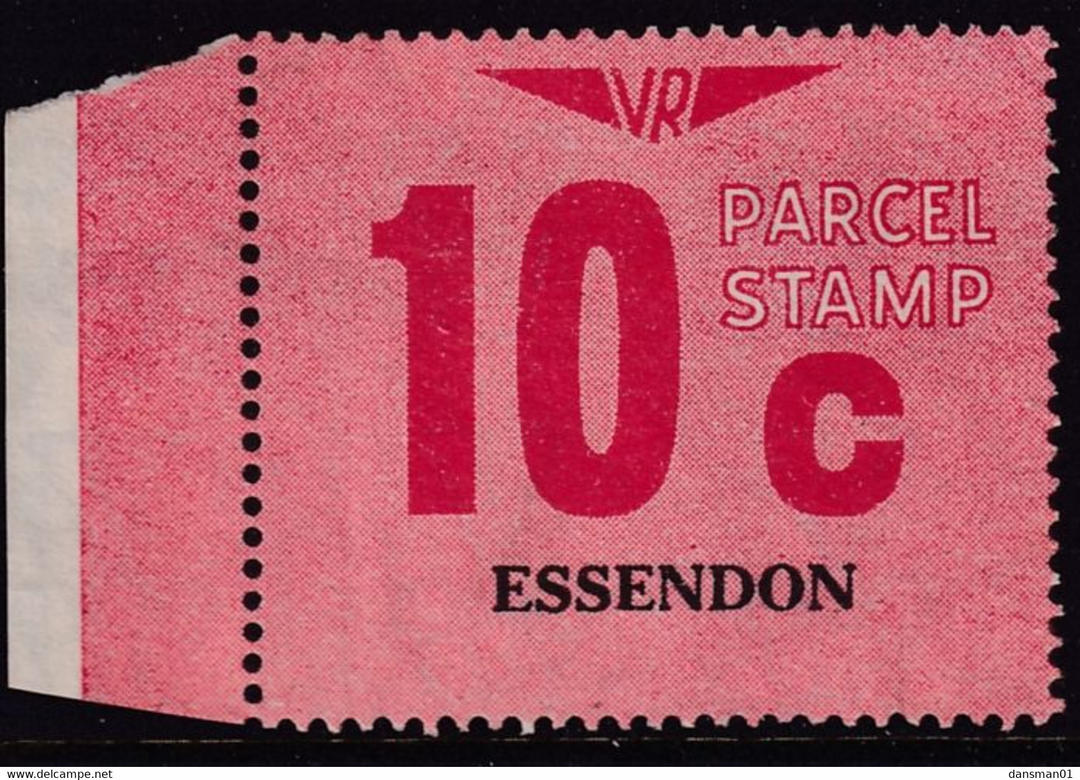 Victoria 1966 Railway Parcel Stamp 10c ESSENDON Used - Errors, Freaks & Oddities (EFO)