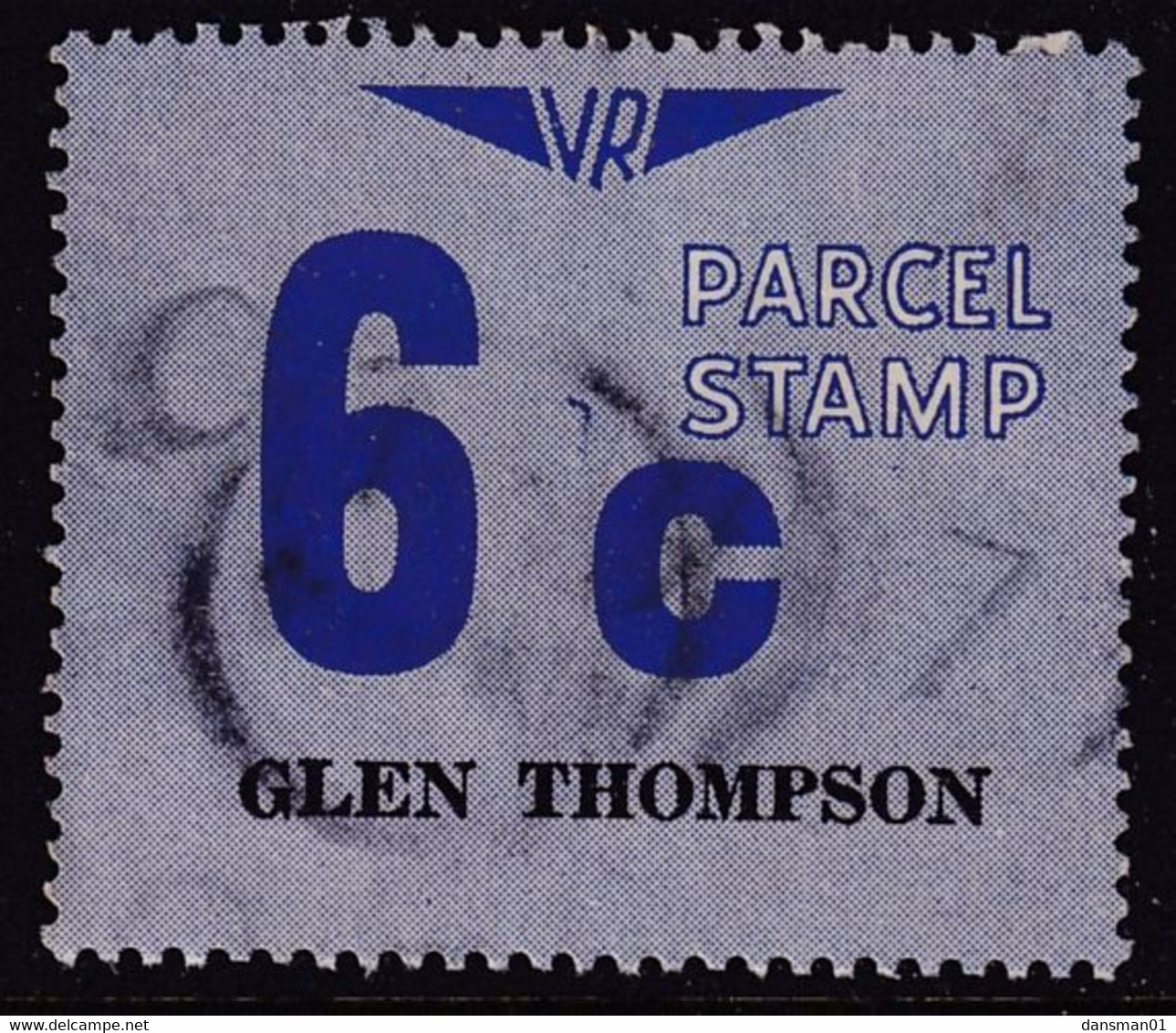 Victoria 1966 Railway Parcel Stamp 6c GLEN THOMPSON Used - Variétés Et Curiosités