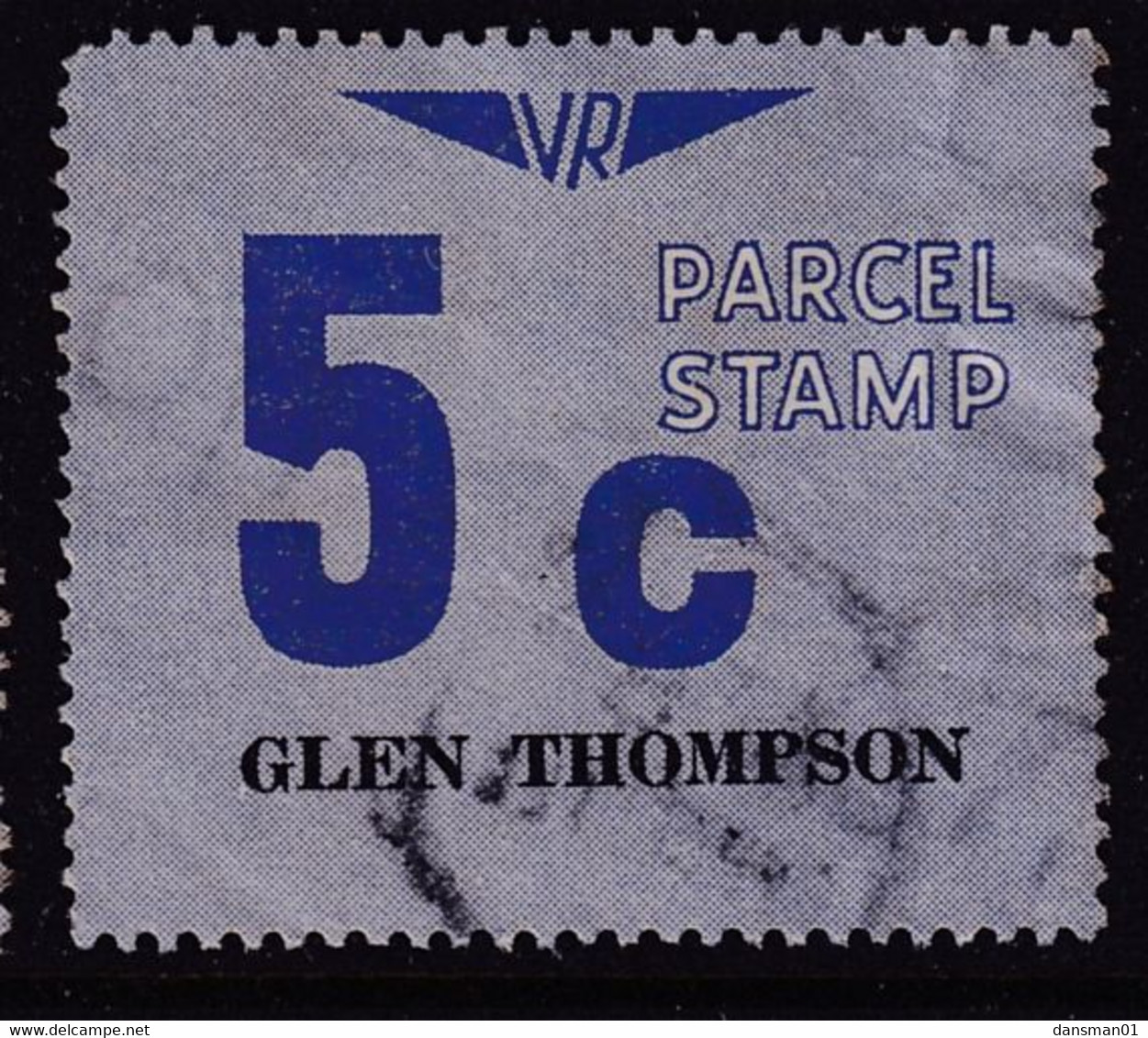 Victoria 1966 Railway Parcel Stamp 5c GLEN THOMPSON Used - Variétés Et Curiosités