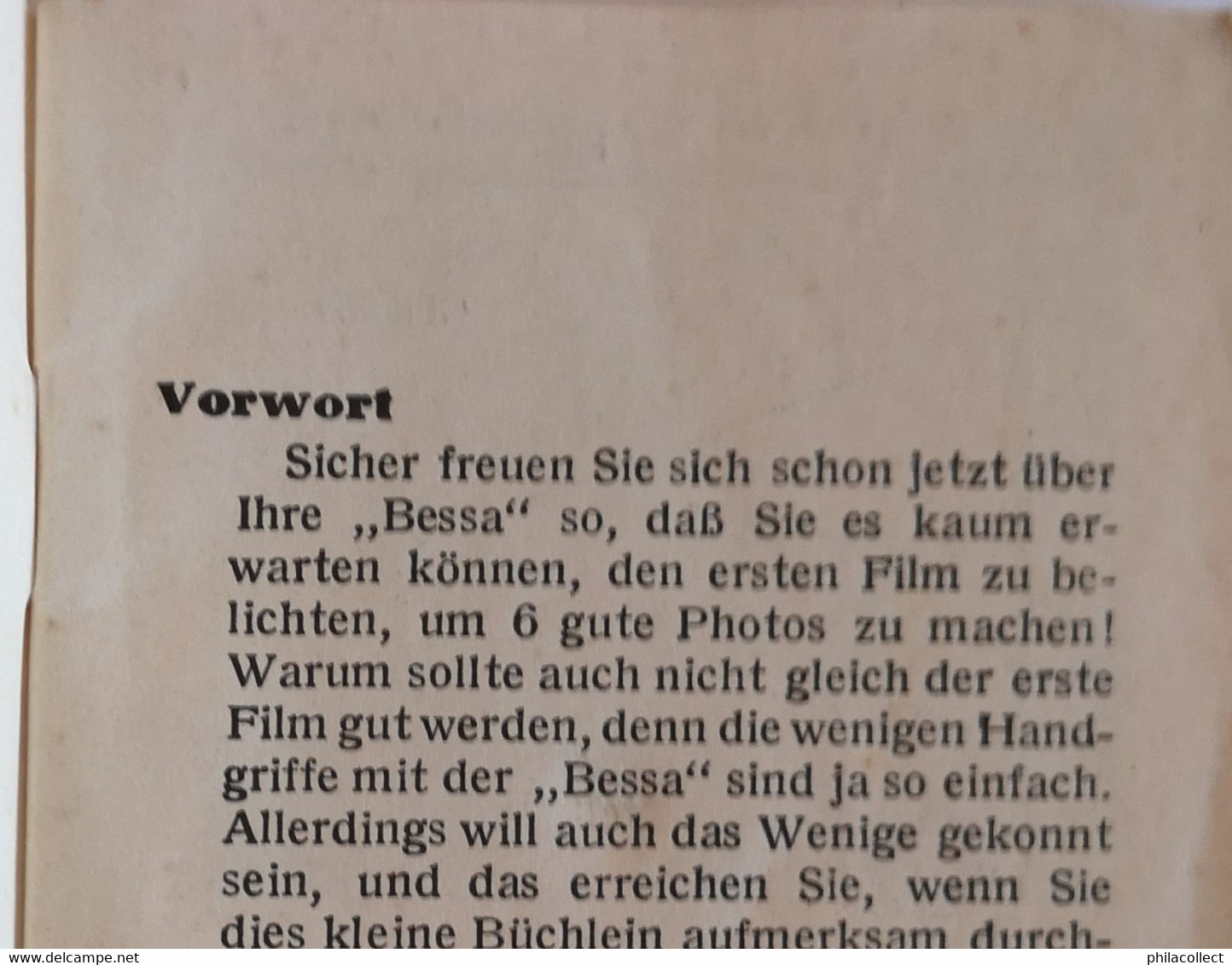 Manuel - Gebrauchsanleitung Vintage Fot Voigtlander Bessa 7.5 X 10.5 Cm 29 Pages 19?? - Fototoestellen