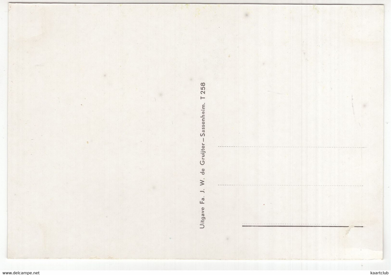 Bloembollenvelden - Tulpen - (Uitgave Fa. J.W. De Gruijter, Sassenheim - T 258) - Sassenheim