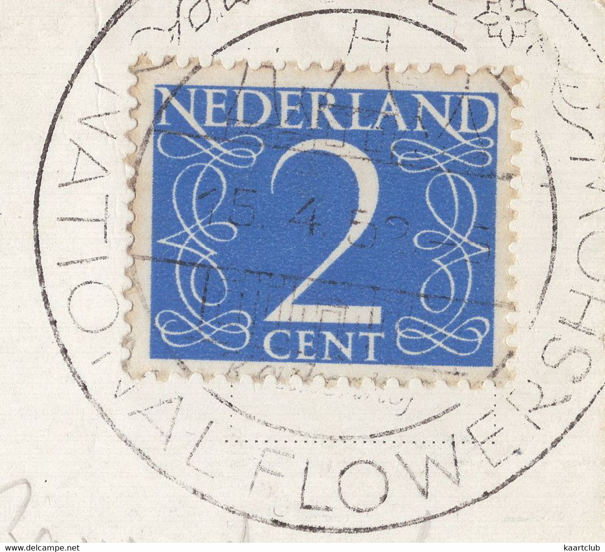 Lisse Holland - 'Keukenhof' - Bloembollenvelden - Kas En Volle Grond - (Stempel: 'National Flowershow 1952') - Lisse