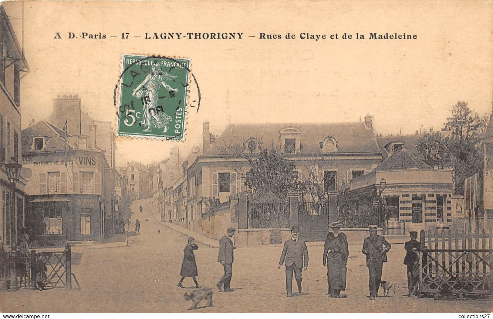 77-LAGNY-THORIGNY- RUES DE CLAYE ET DE LA MADELEINE - Lagny Sur Marne