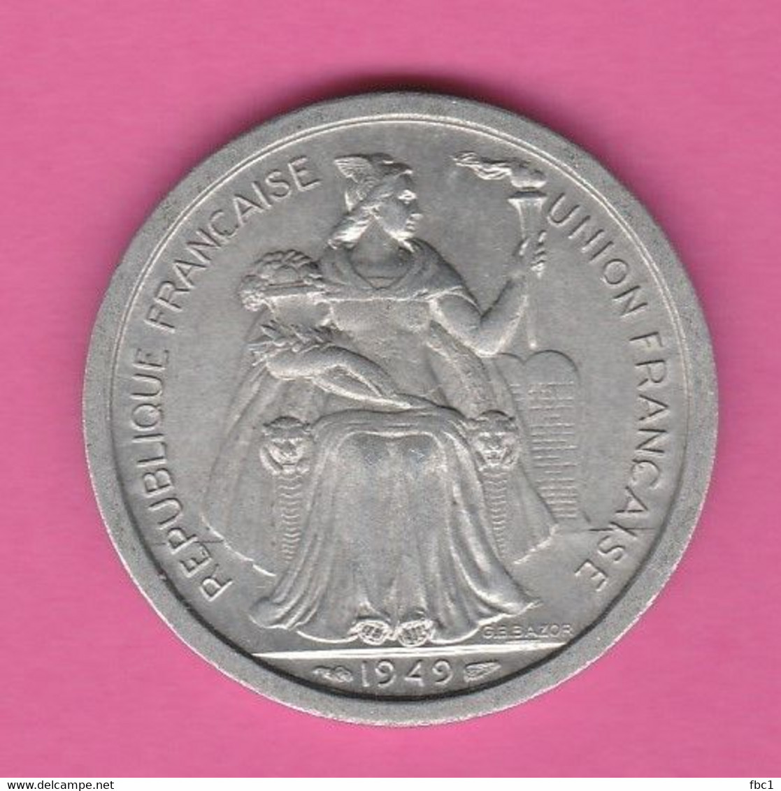 Nouvelle Calédonie - 2 Francs - 1949 - TTB/SUP - Neu-Kaledonien