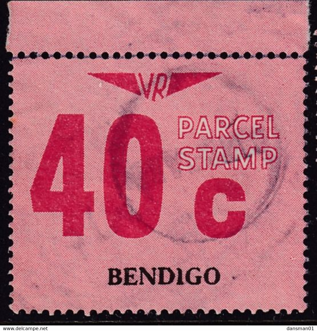 Victoria 1966 Railway Parcel Stamp 40c BENDIGO Used - Variedades Y Curiosidades