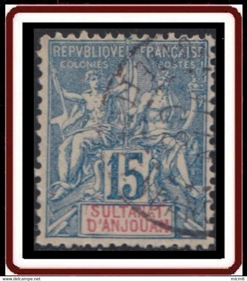 Anjouan - N° 06 (YT) N° 6 (AM) Oblitéré. - Used Stamps