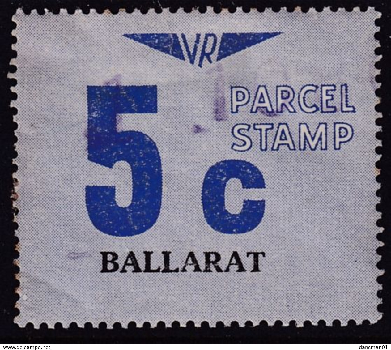 Victoria 1966 Railway Parcel Stamp 5c BALLARAT Used - Variétés Et Curiosités