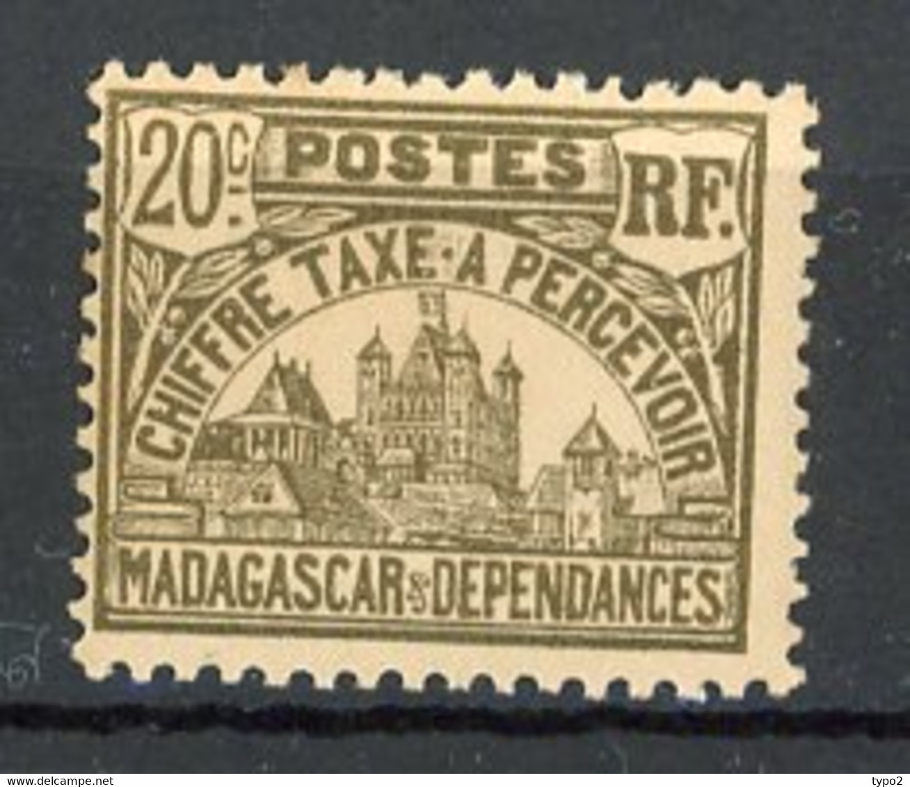 MAD- Yv.  TAXE N°  12  *   20c  Cote  0,75   Euro  BE - Timbres-taxe