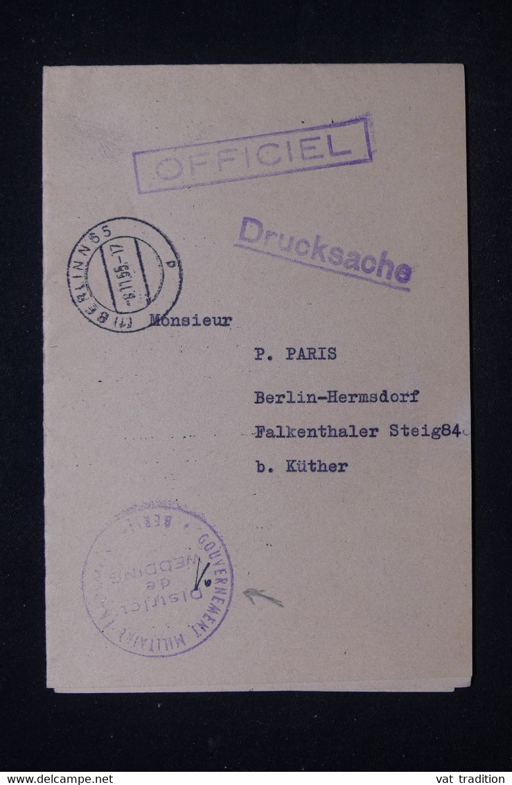 ALLEMAGNE - Oblitération De Berlin En 1955 Sur Document Avec Cachet Du District De Wedding - L 118612 - Cartas & Documentos