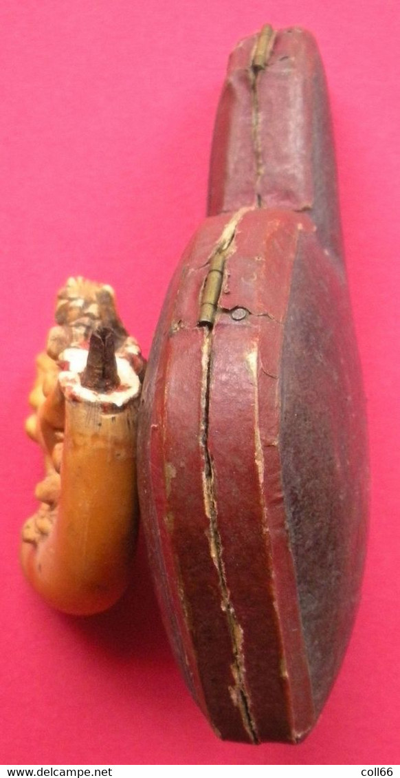 Vieille Pipe En écume Femme Nue Pipe Old Naked Woman Rohr Alte Nackte Frau & Boite Manque Bout D'ambre - Meerschaumpfeifen