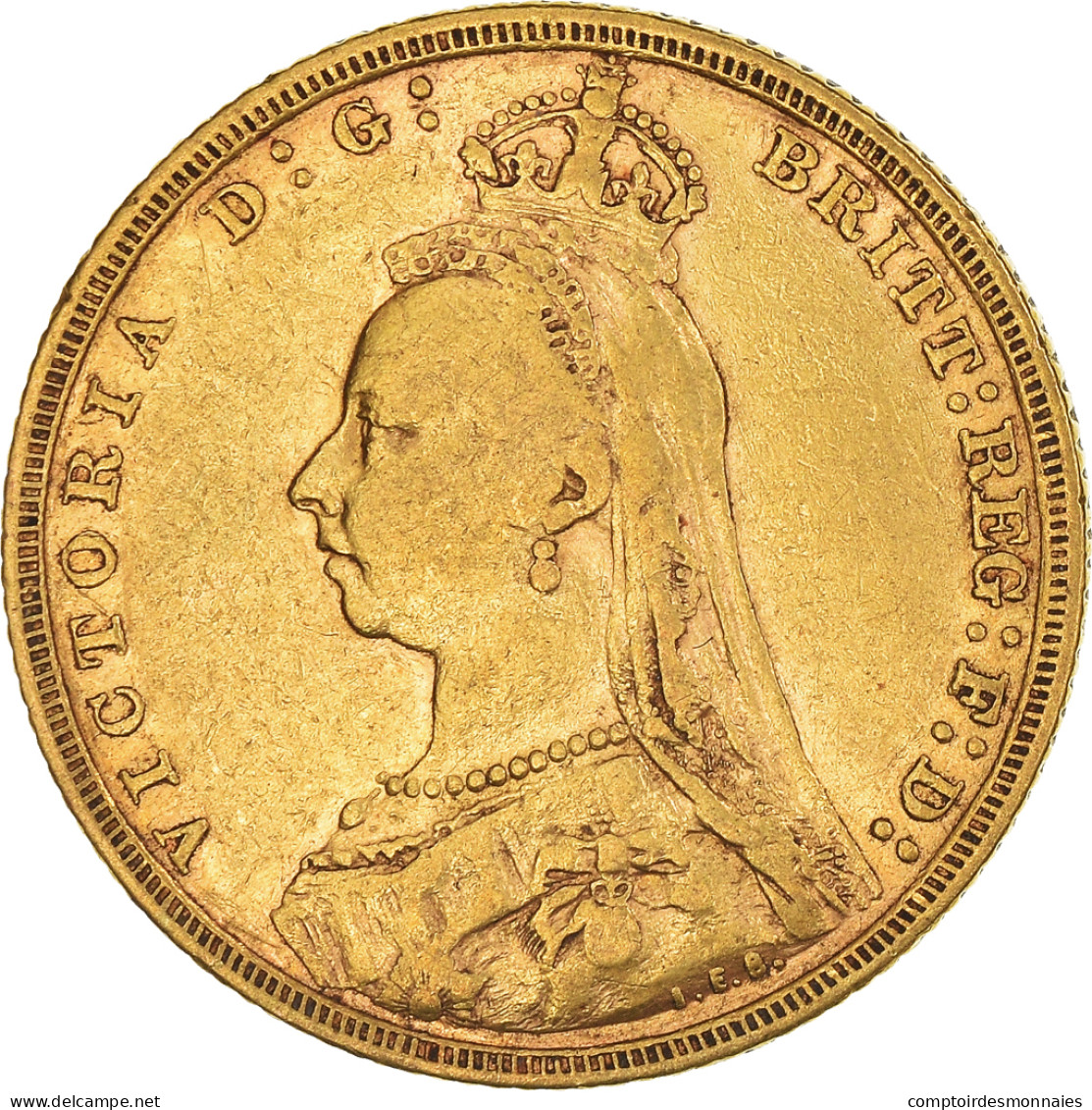 Monnaie, Australie, Victoria, Sovereign, 1893, Melbourne, Souverain, TTB, Or - Victoria