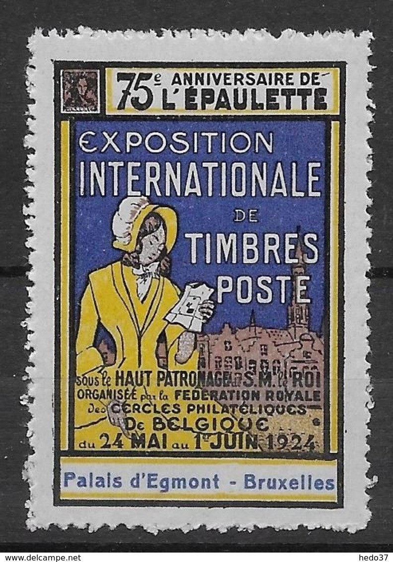 Belgique Vignette Bruxelles Exposition Philatélique 1924 - Neuf ** Sans Charnière - TB - Philatelic Fairs