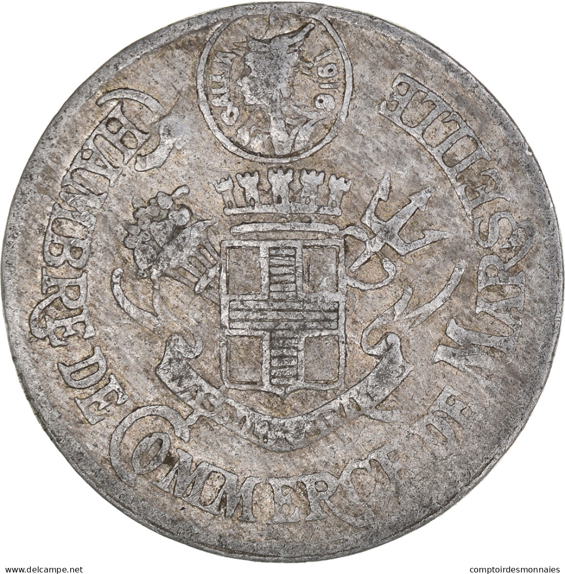 Monnaie, France, Chambre De Commerce, ., Marseille, 10 Centimes, 1916, TTB - Noodgeld