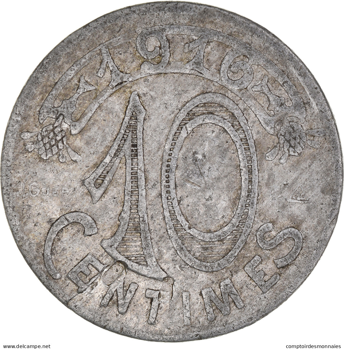 Monnaie, France, Chambre De Commerce, ., Marseille, 10 Centimes, 1916, TTB - Monétaires / De Nécessité