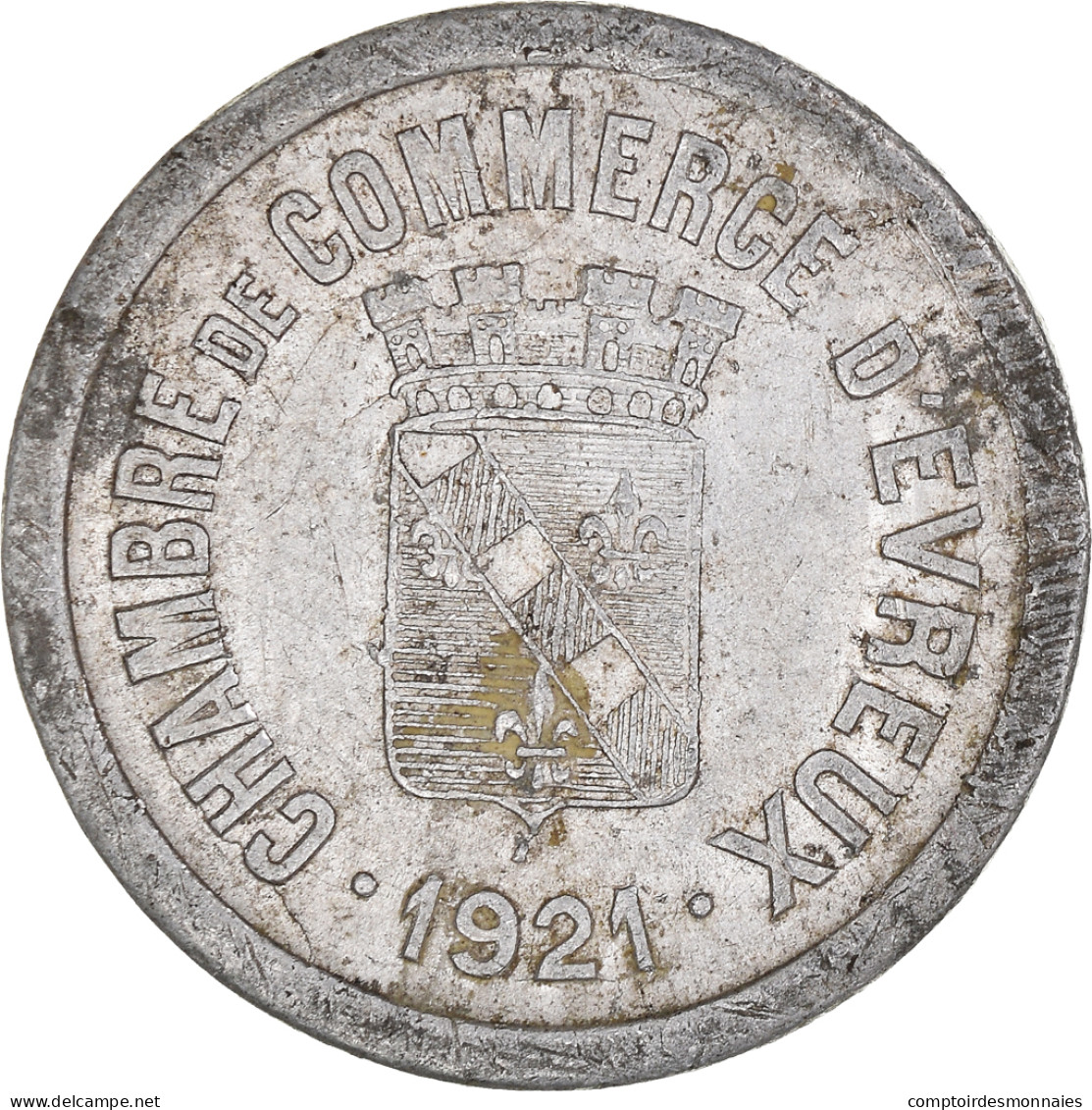 Monnaie, France, ,, 10 Centimes, 1921, Evreux, TTB, Aluminium, Elie:10.2 - Monétaires / De Nécessité