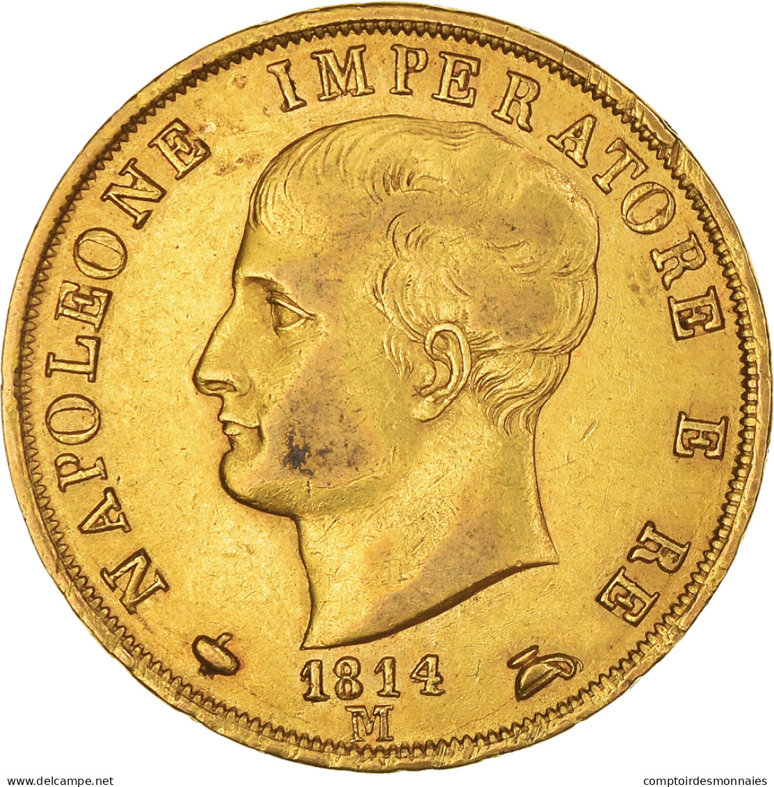 Monnaie, États Italiens, KINGDOM OF NAPOLEON, Napoleon I, 40 Lire, 1814, Milan - Napoleonic