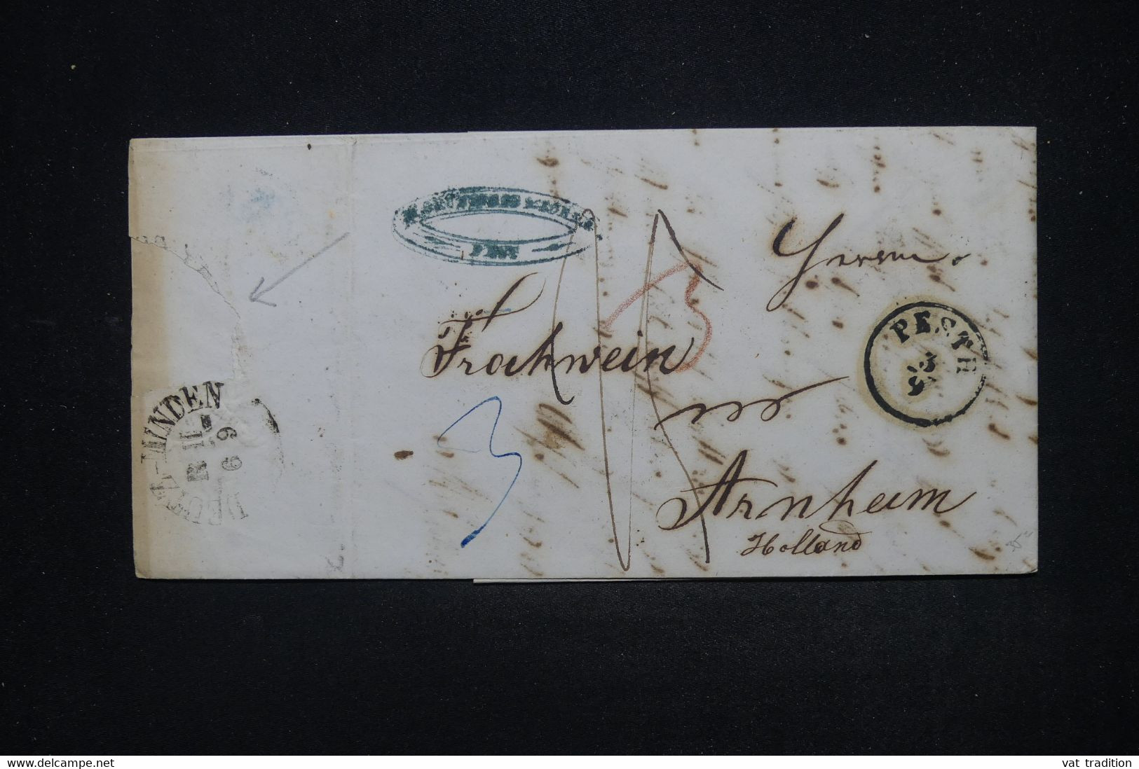 AUTRICHE - Cachet Postal De Pesth Sur Lettre Pour Les Pays Bas - L 118635 - ...-1850 Préphilatélie