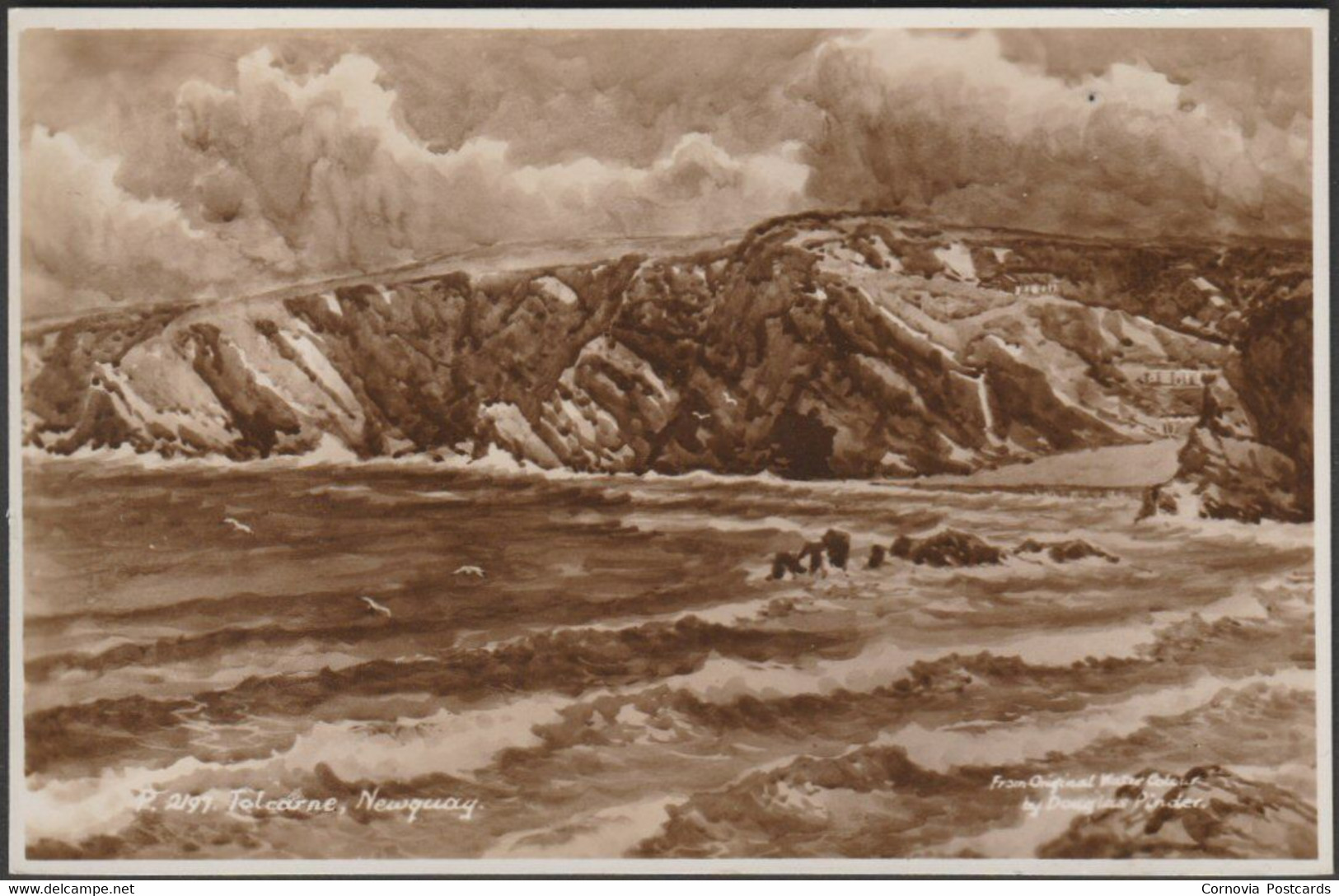 Douglas Pinder - Tolcarne, Newquay, Cornwall, C.1940 - Sweetman RP Postcard - Newquay