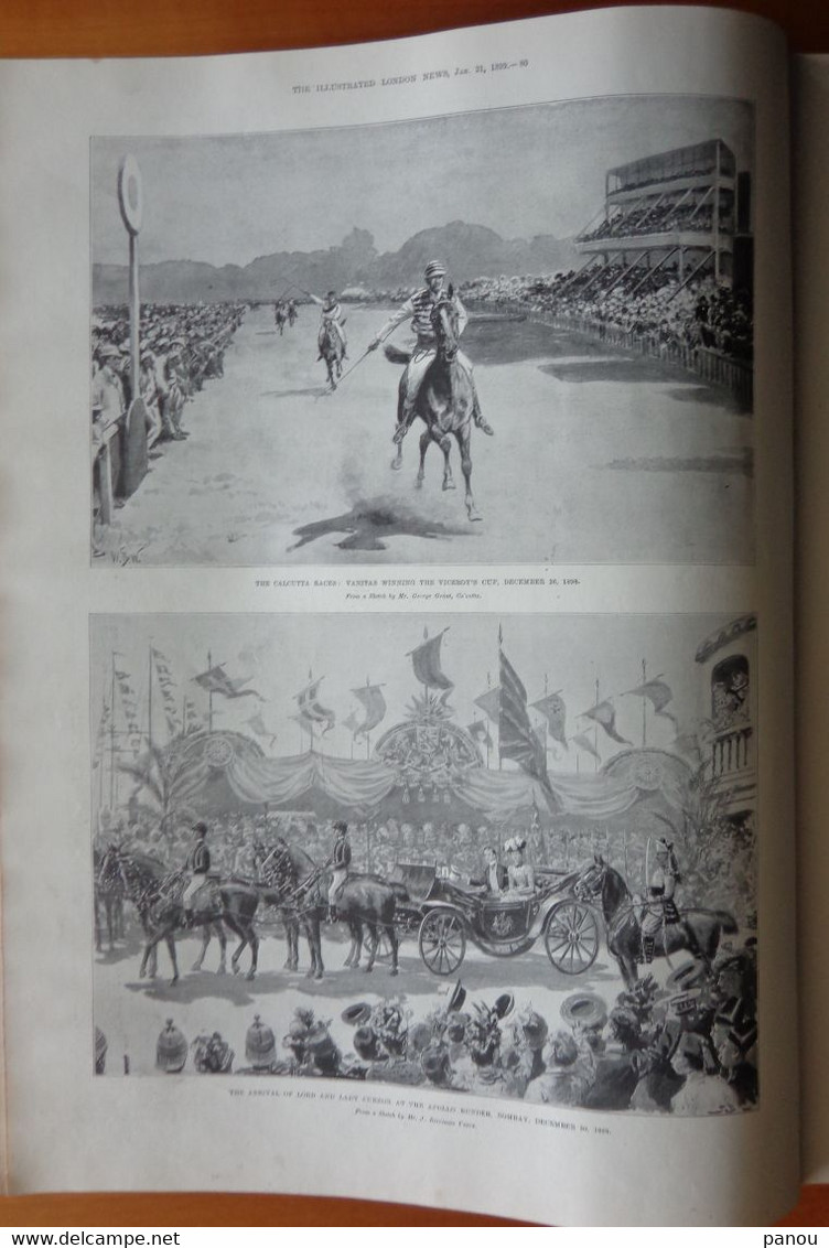 THE ILLUSTRATED LONDON NEWS 3118, JANUARY 21, 1899. ZOO. LAUNCH SHIP OCEANIC AT BELFAST. CALCUTTA RACES. BOMBAY - Other & Unclassified