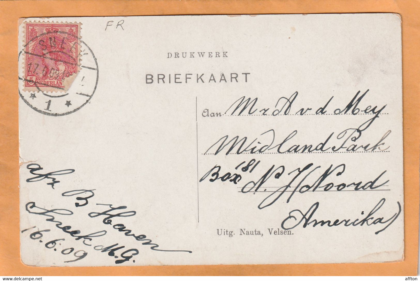 Sneek Netherlands 1909 Postcard - Sneek