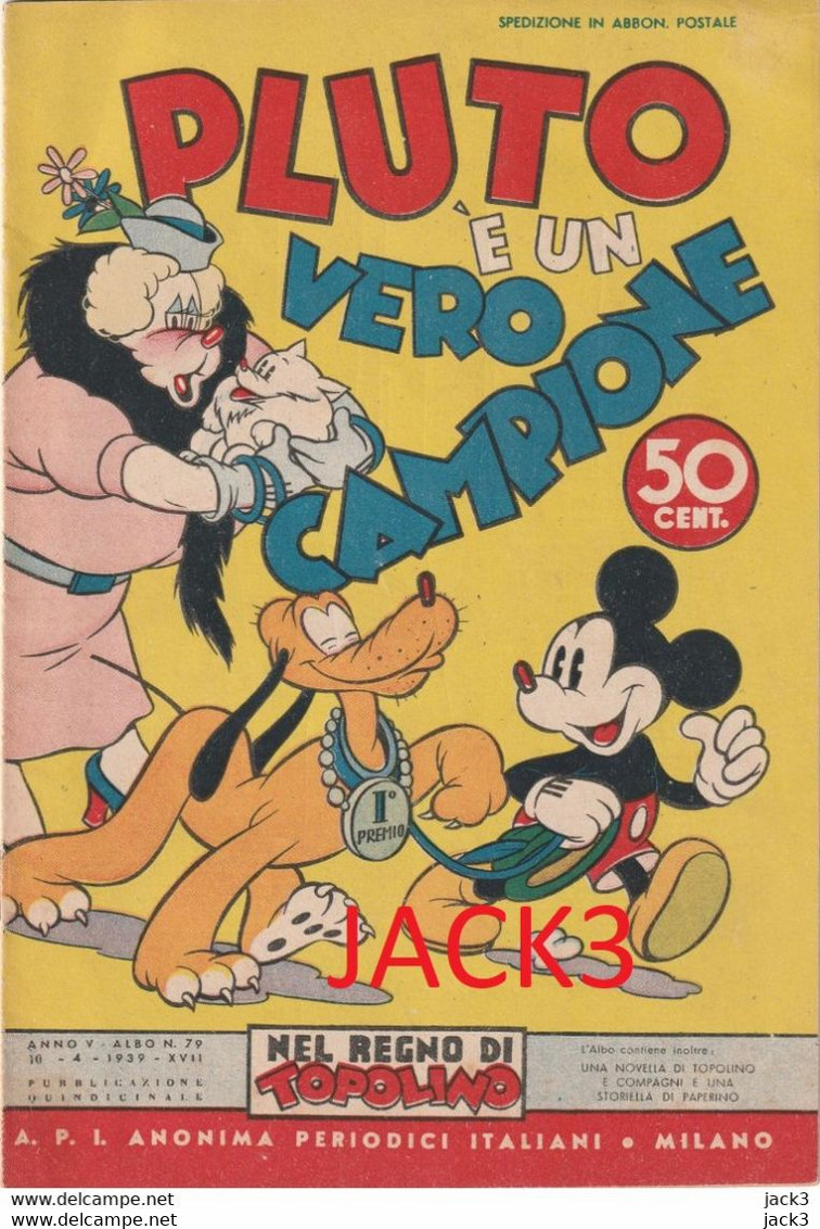 FUMETTO - PLUTO E' UN VERO CAMPIONE  1939 - Clásicos 1930/50