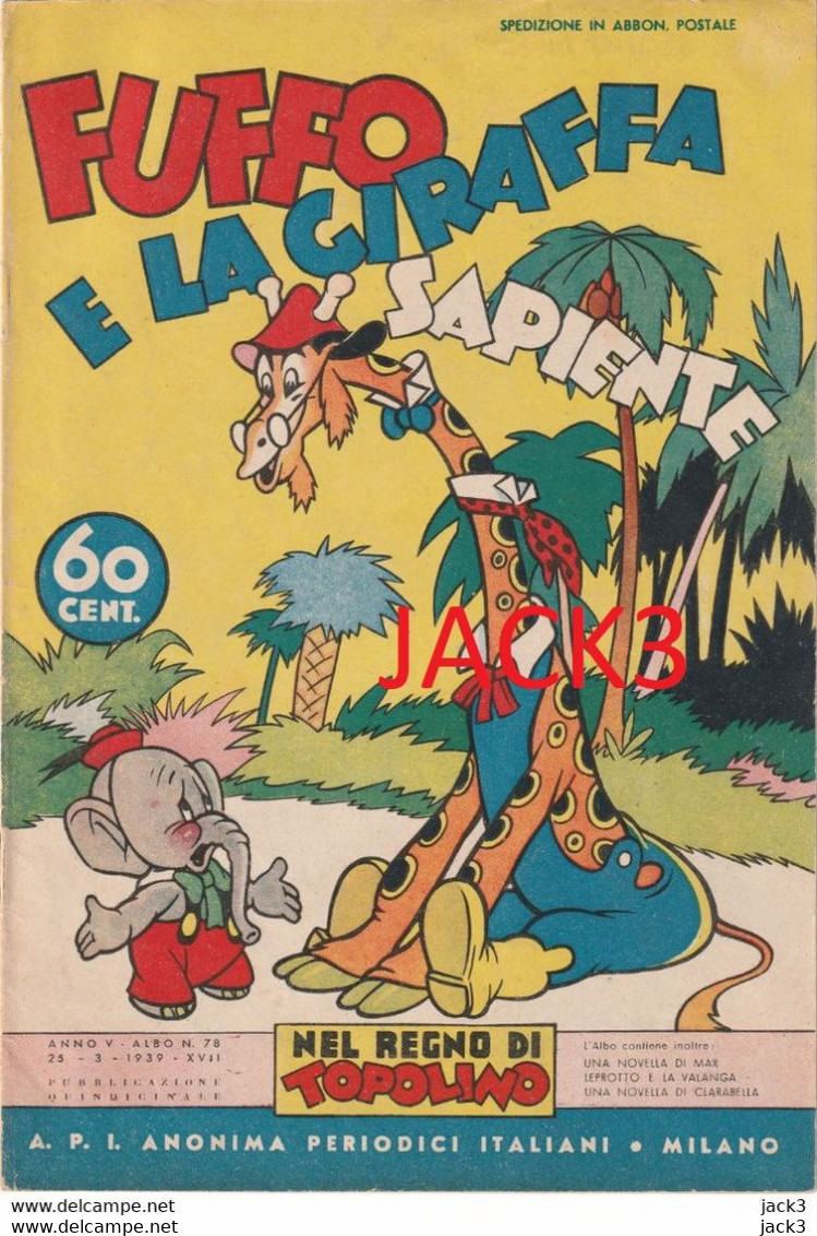 FUMETTO - FUFFO E LA GIRAFFA SAPIENTE 1939 - Classici 1930/50