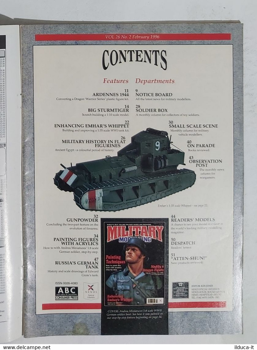 01794 Military Modelling - Vol. 26 Nr. 2 - 1996 - In Inglese - Ocios Creativos