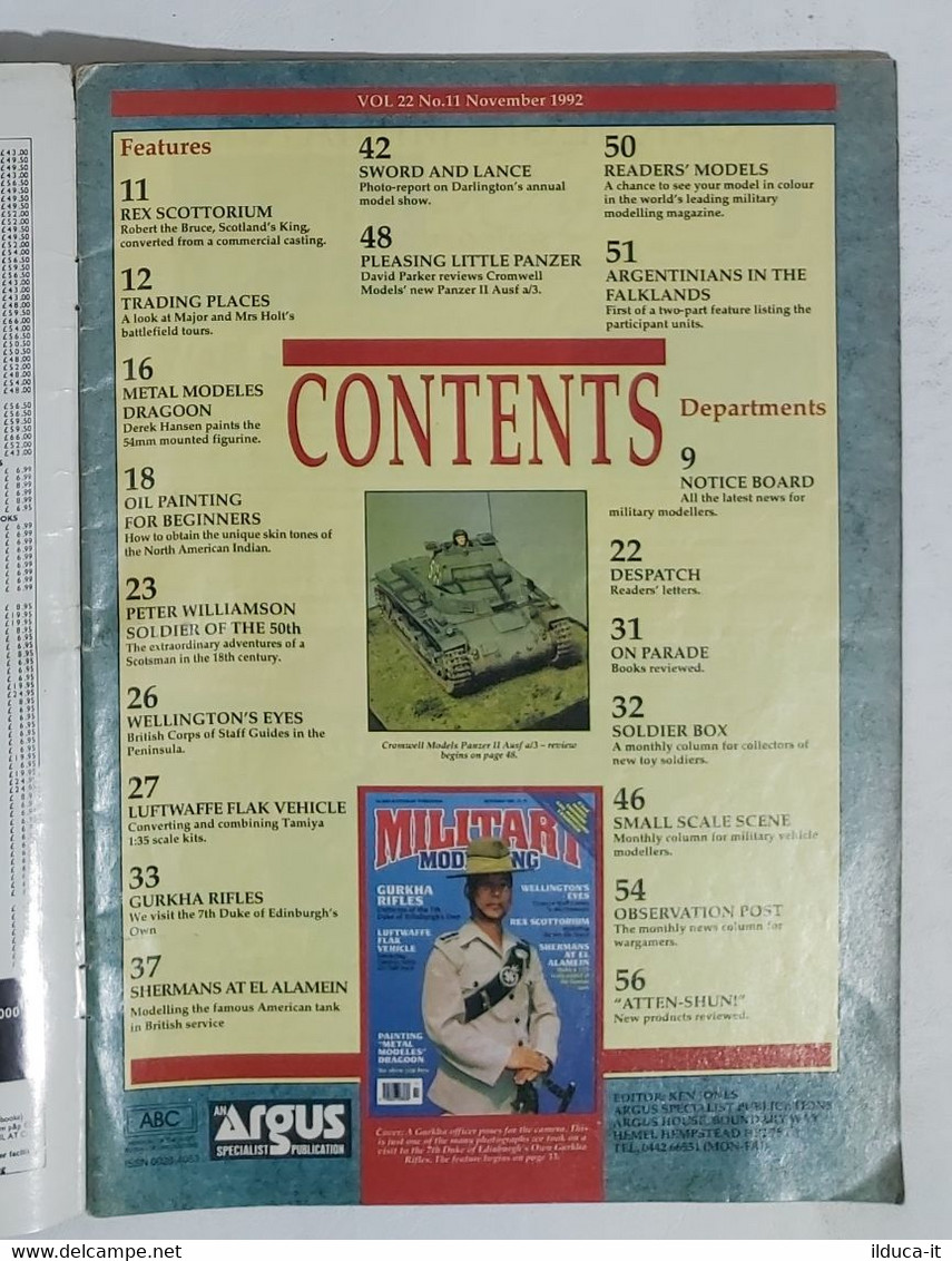 02037 Military Modelling - Vol. 22 - N. 11 - 1992 - England - Bastelspass