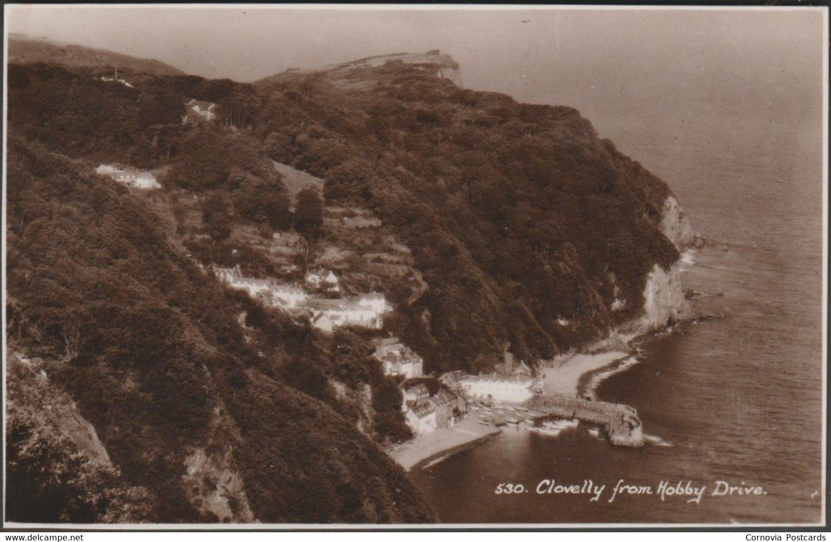 Clovelly From Hobby Drive, Devon, C.1920 - Sweetman RP Postcard - Clovelly