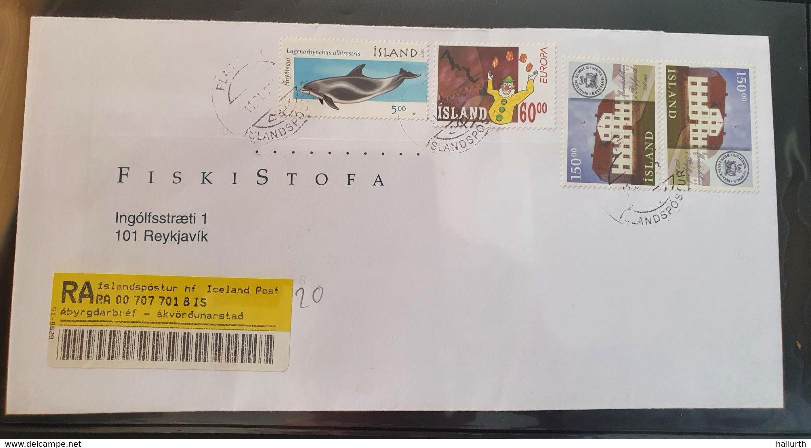 Iceland ,  Regstered Cover From Flateyri #2200064 - Brieven En Documenten