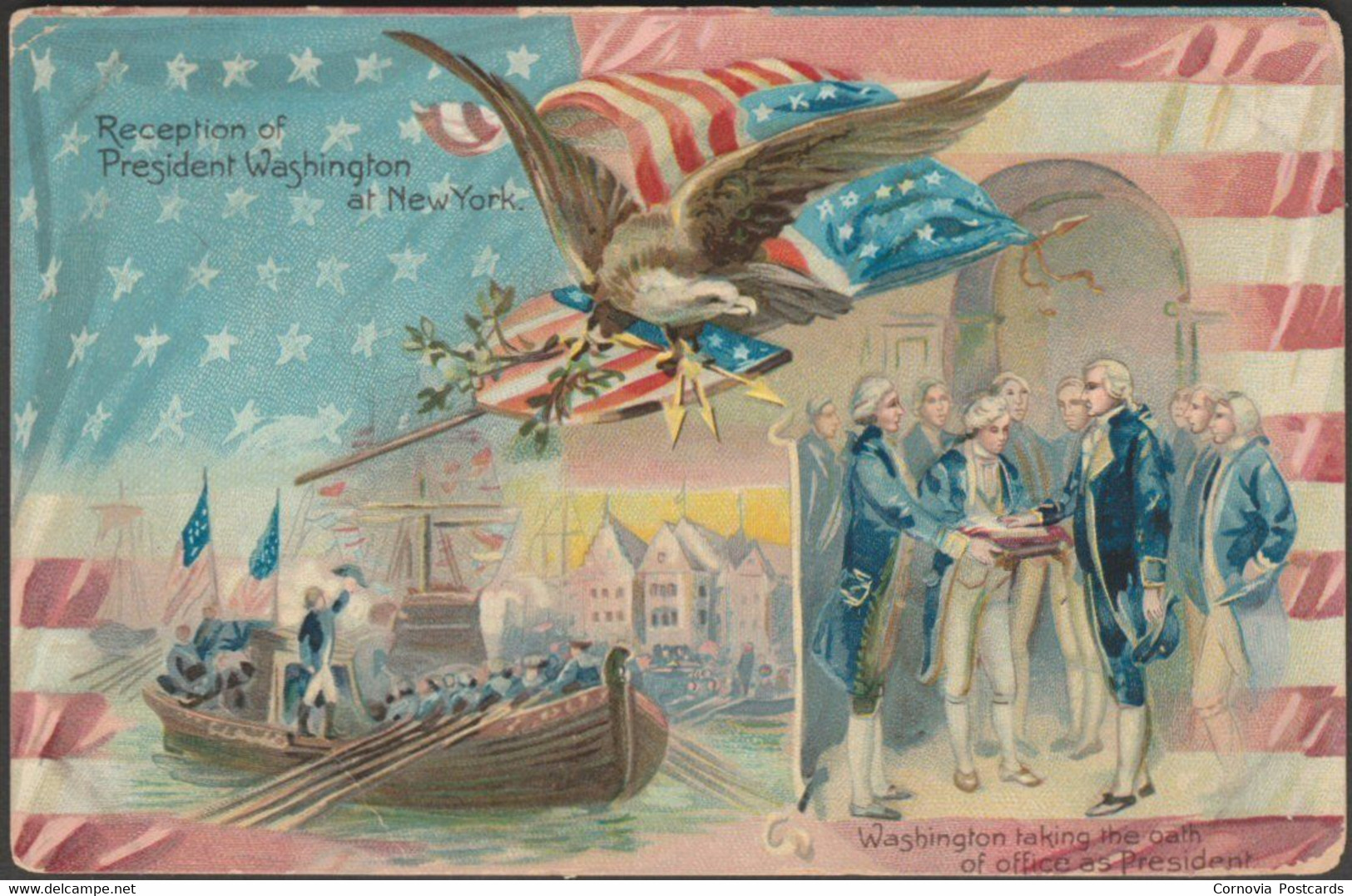 Reception Of President Washington At New York, 1909 - Tuck's Postcard - Presidentes