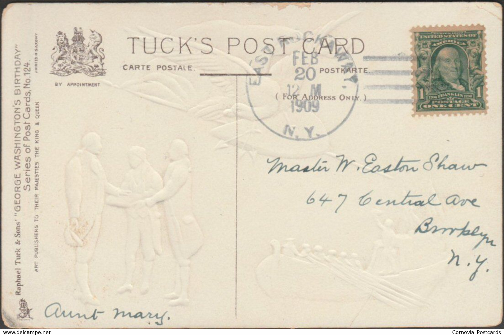 Reception Of President Washington At New York, 1909 - Tuck's Postcard - Presidentes